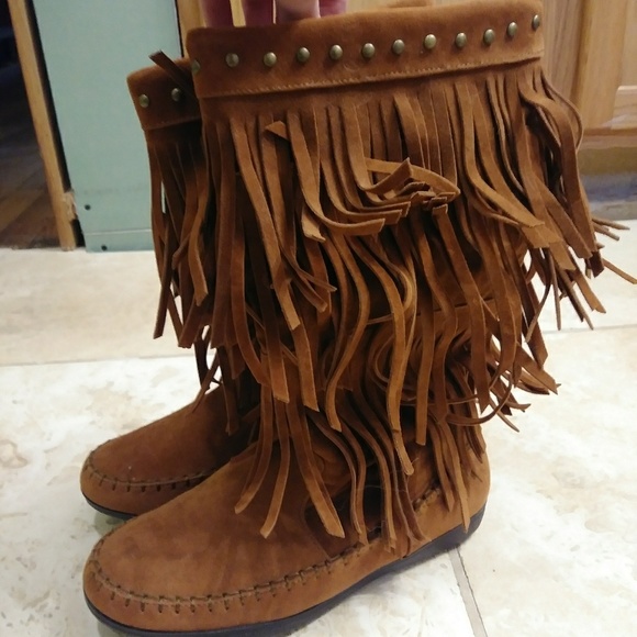Rampage Shoes - Fringe boots